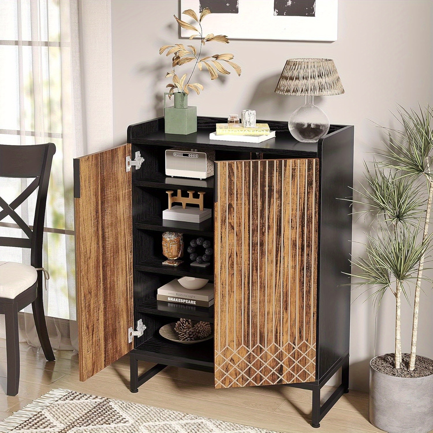 Image of 6-tier Shoe Storage Cabinet, 25 Pairs Organizer For Living Room, Bedroom, Hallway, Closet