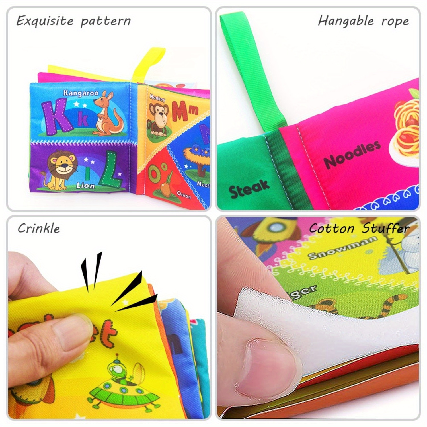 8PCS Baby Cloth Books