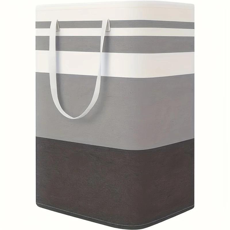 TEMU 1pc 75l Large Capacity Laundry Basket, Multi- Functional Storage Hamper For Dirties And Organizing Clothes, Foldable With Double Pull Handles,