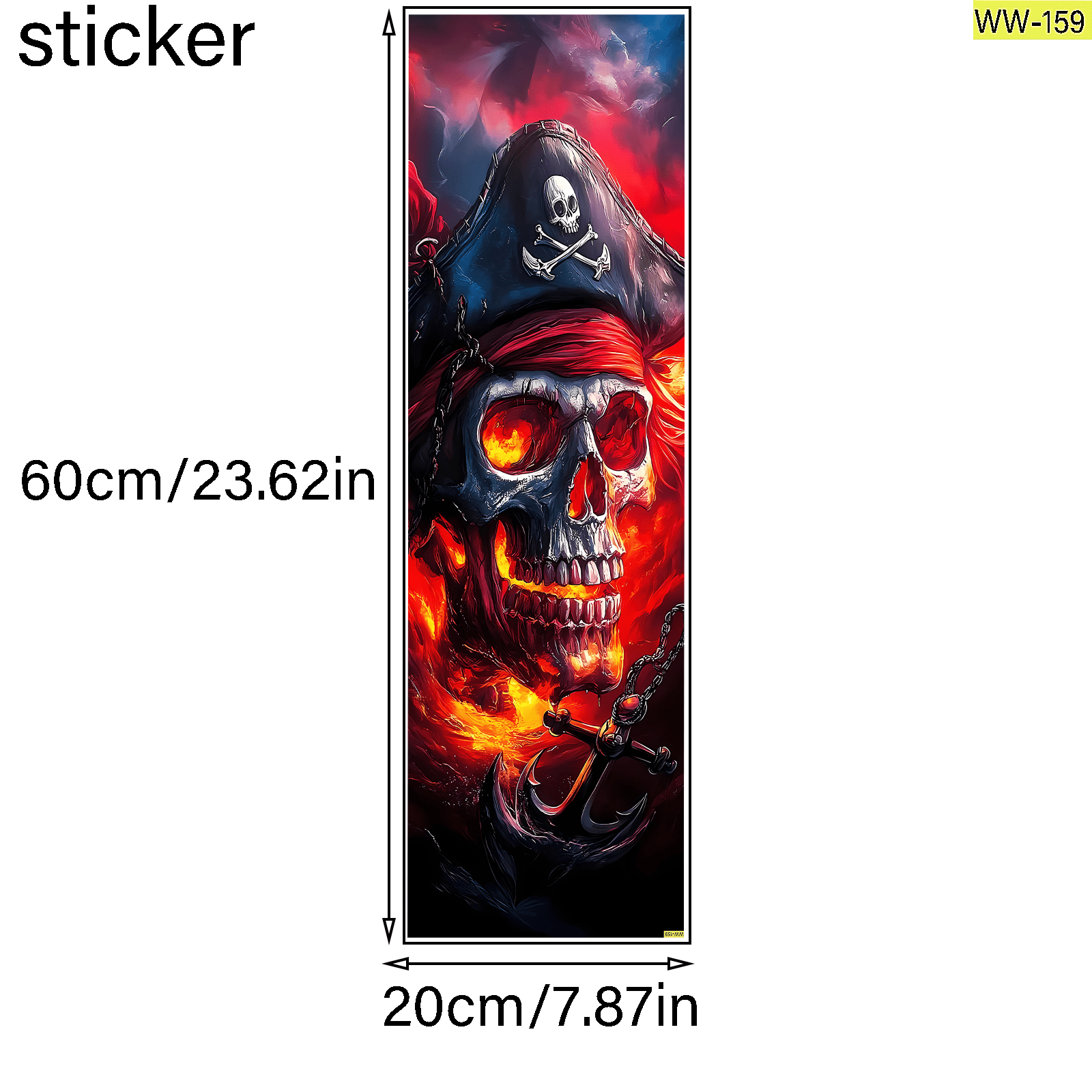 TEMU Flame Pirate Muster Skateboard Aufkleber, Roller Aufkleber, Skateboard Aufkleber, Skateboard Fußstütze Aufkleber, Coole Skateboard Zubehör,