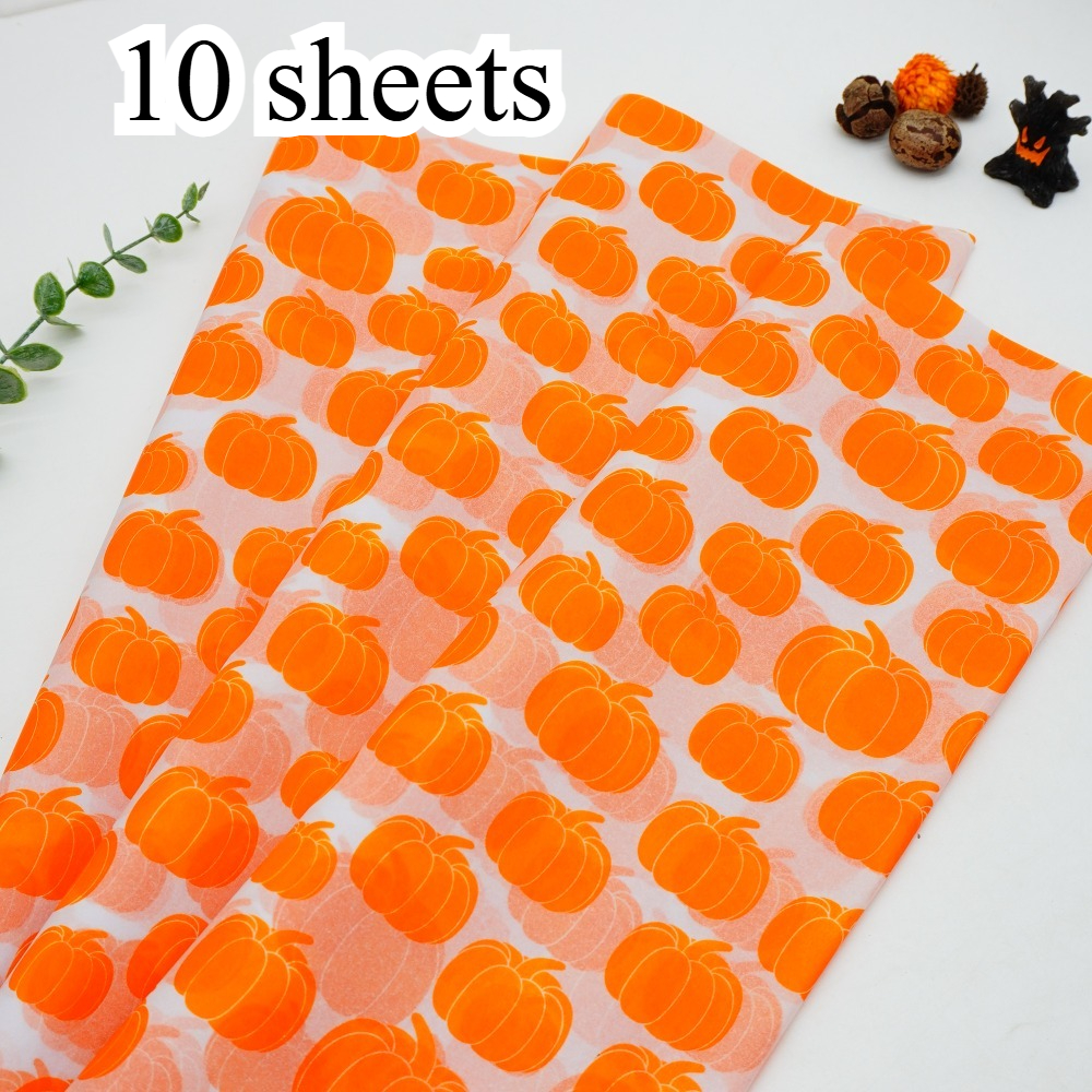 TEMU Geschenkpapier - Orangefarbenes, ländliches Kürbis-Verpackungsgeschenkpapier - Geschenktütenfüllung, Geburtstags- und Alltags-Geschenkpapier,