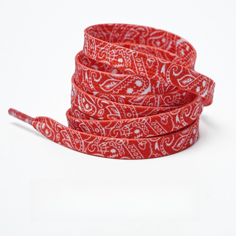 TEMU Multicolor Vintage Paisley Flat Shoe Laces Suitable For Sneakers, & Sneaker Replacement Laces - Lightweight Minimalist Flat Laces With Retro