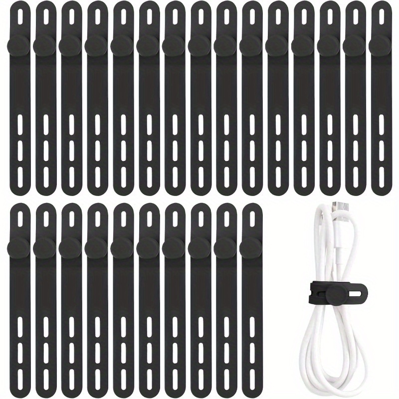   25 pack silicone wire ties reusable cable ties high elastic   organizer for cords headphones and cell phone   multicolor
