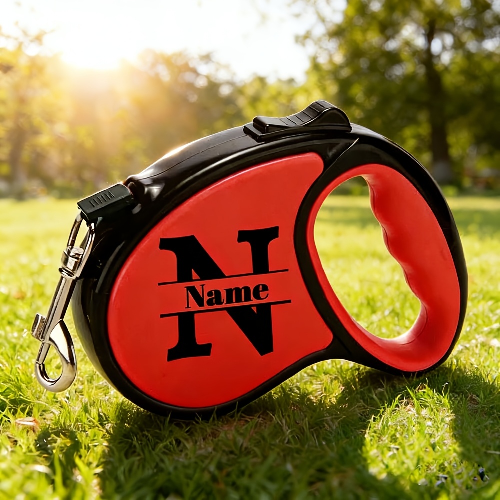 TEMU Customizable Names Or Words, Extendable Dog Leash, Ergonomic Handle, Anti- Dog Leash - Made Of Durable Materials And Strong Straps, Suitable For