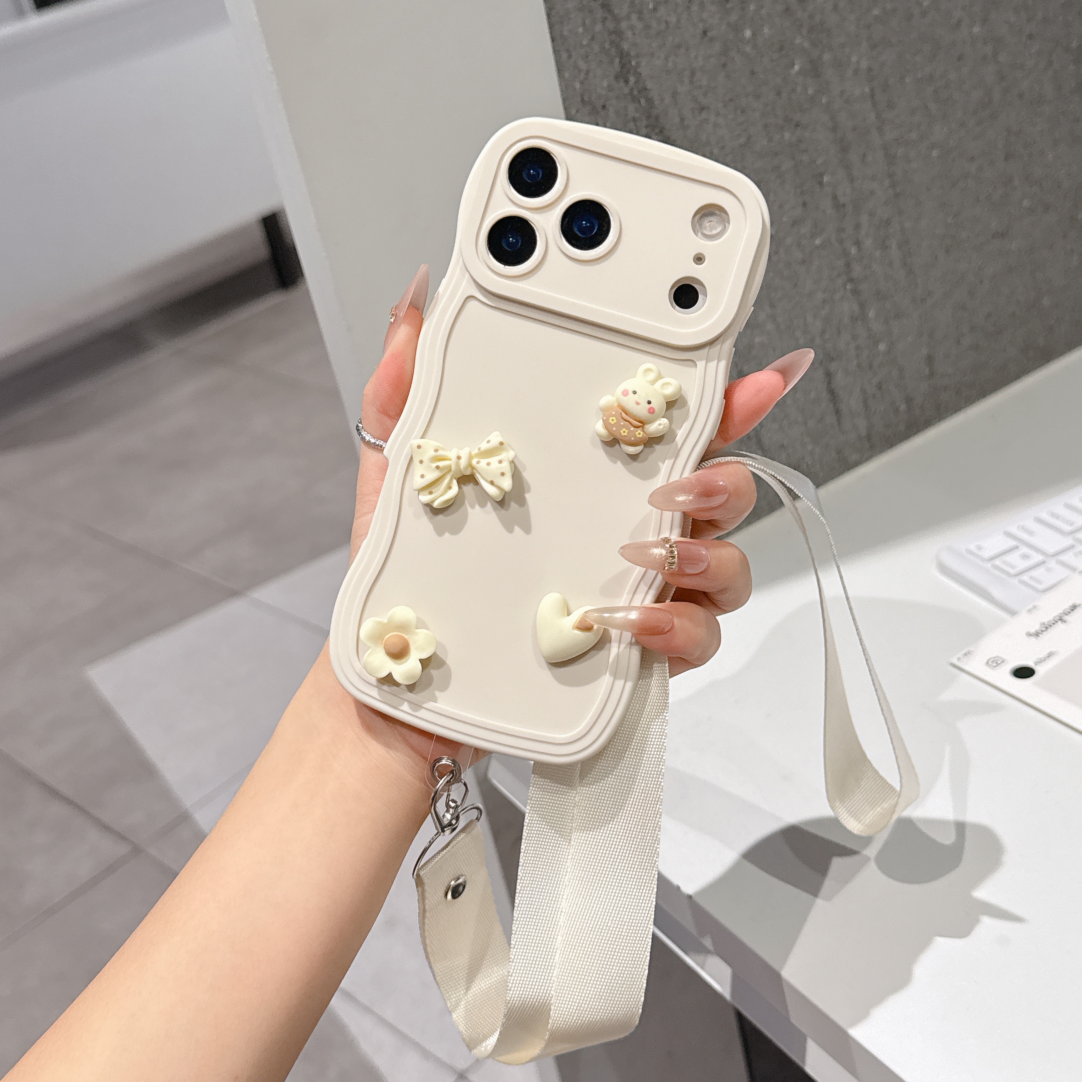 TEMU Phone Case - Cartoon Lanyard Phone Case, With Detachable Lanyard, Suitable For Iphone 18 Pro Max/18 Pro/17/17 Pro Max/17 Air/16/15/14/13/12/11
