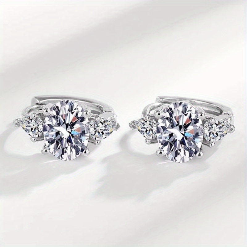 E-shop Exquisite Zirkonia Ohrringe, einfache kleine Kreis-Ohrringe für Damen, , Freizeit, Party-Ohrringe, Schmuck