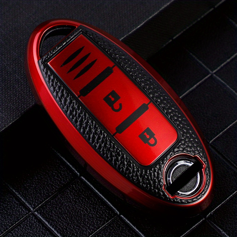 TEMU TPU Autosleutelhoes Geschikt voor for Nissan Leaf Micra J11 J10 X Trail T32 Versa Note Patrol Sleutelhoes Accessoires