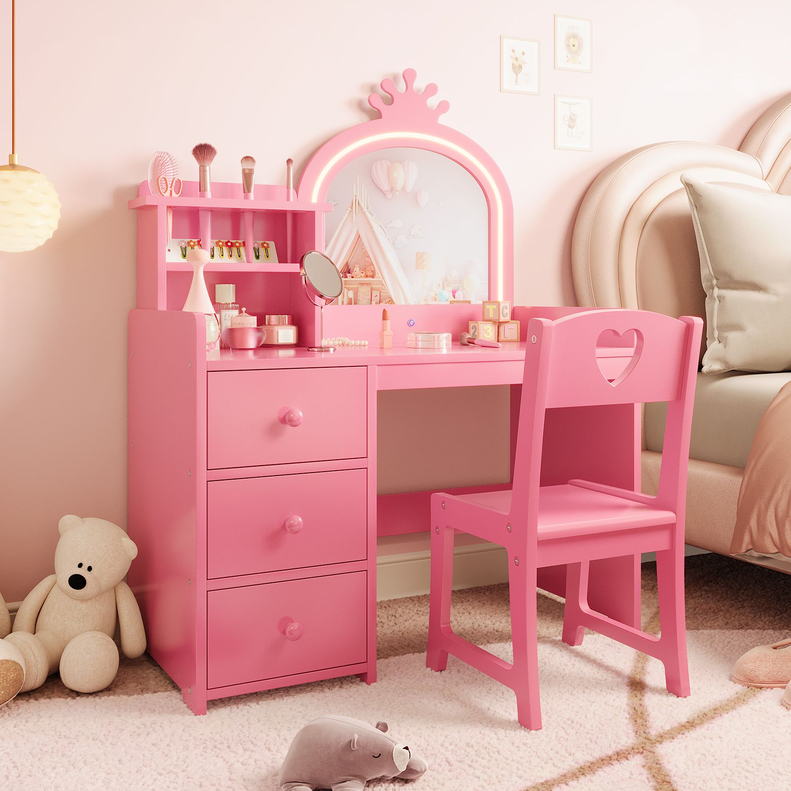 girl dressing table sold on Temu United States