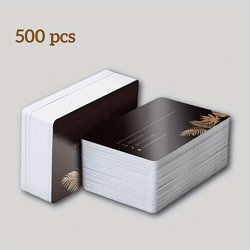 TEMU 200/500 Carte Visite PCV Personalizzabili MUCHKEY, 2X 3.5 pollici, , Superficie Opaca, PVC, Personalizza la Tua Foto e il Testo, Promuovi il Tuo
