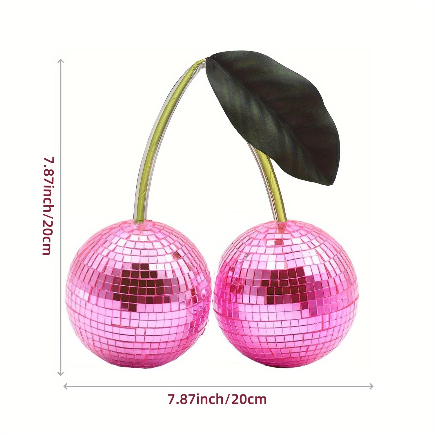 E-shop Disco-Kugel Neue Kirsch Disco Spiegelkugel Hängend Reflektiert Licht für Bühne Bar Party Hochzeit Feiertagsdekoration Zuhause Kirschen Dekor
