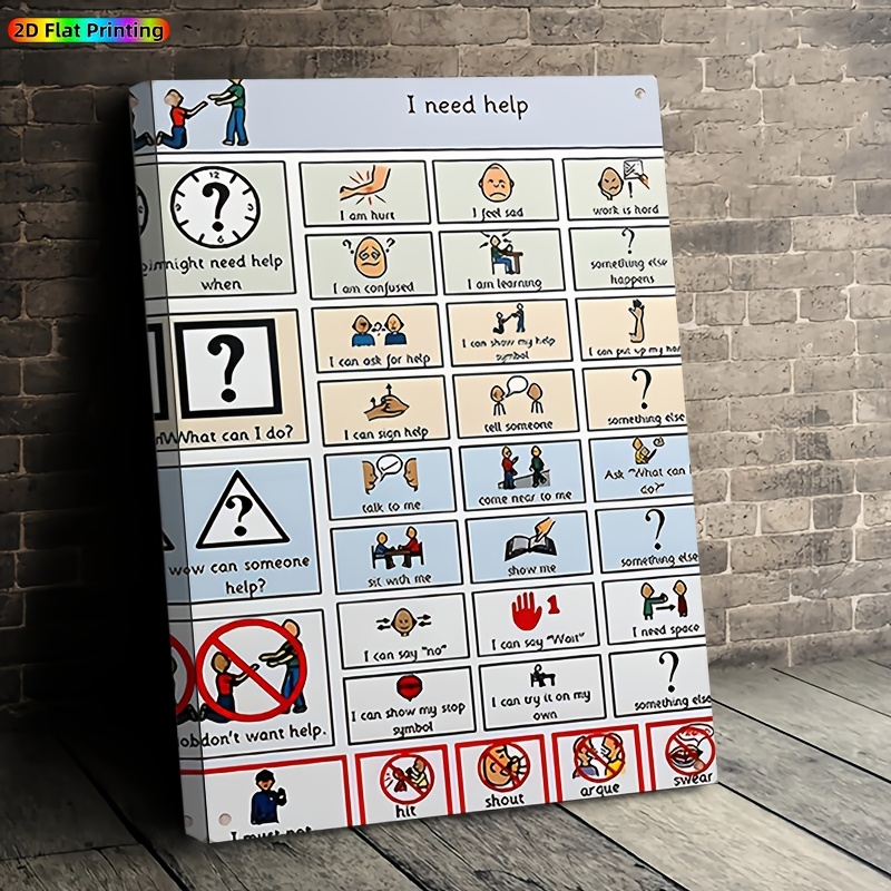 2D Flat, ABA Visual Schedule Board & Behavior Planner -   Frame   Communication Chart Suitable for  , Homeschool, Therapist Use -  --  Planner for Teachers, Parents, ABA Tools, 2D Flat