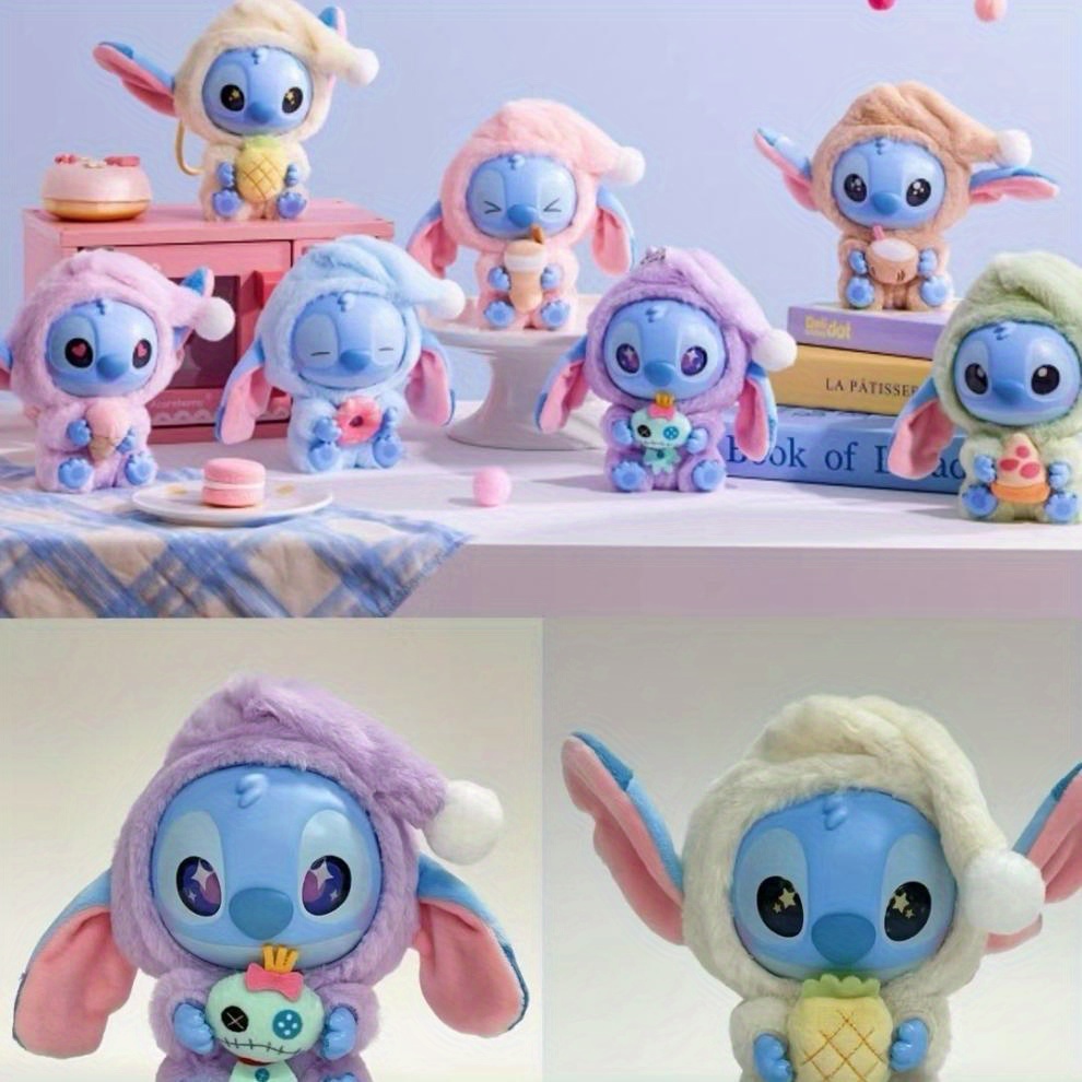 Stitch Vinyl Plush Doll Mystery Box - Surprise Character Expression & Accessory! Official Stitch Collectible, Pastel Colors (Blue, Pink, Yellow,) - Birthday, Christmas, Halloween Gifts for Kids & Fans - Anime Decoration, Best for Christmas