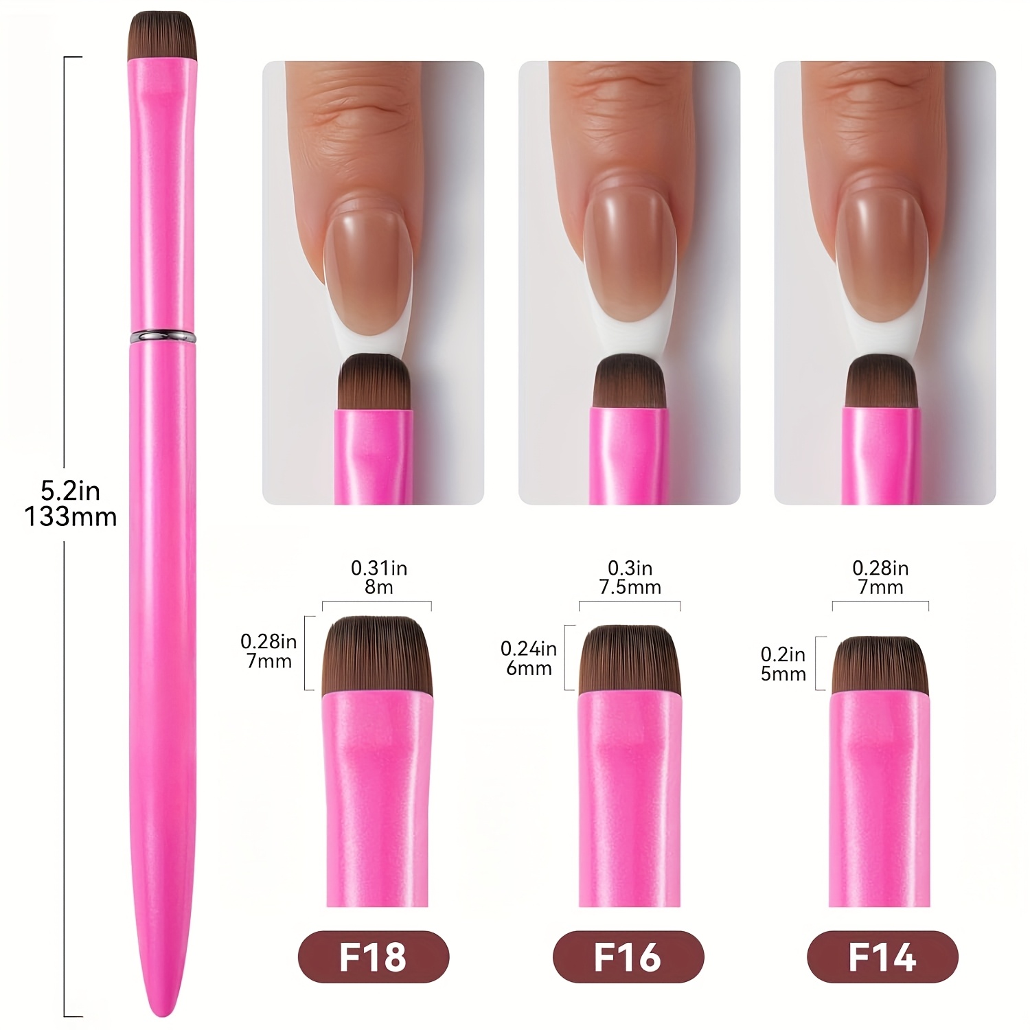 3-in-1 French Nail Brush for Gel & Acrylic Nails