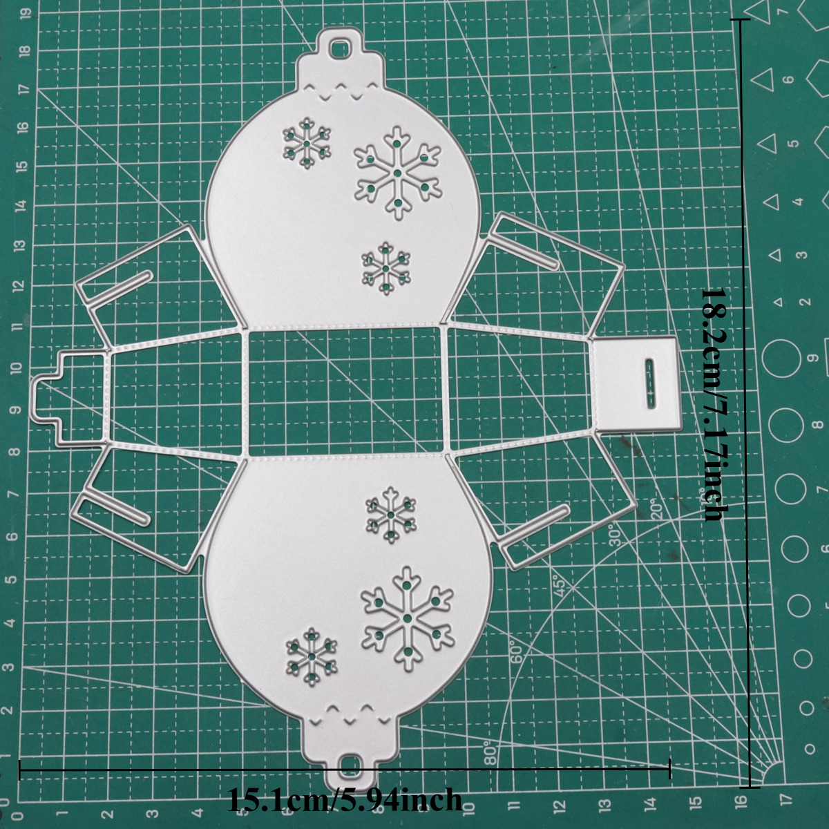 TEMU Stampo in metallo a a forma di di per Natale, materiale per stampo per coltello per planner, libro da tagliare, stampo per coltello da taglio in