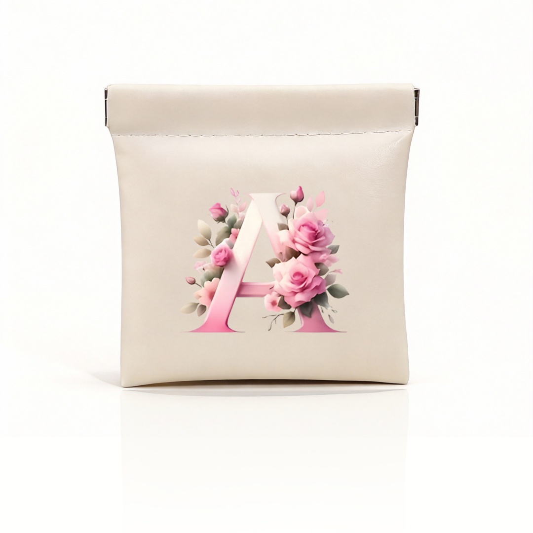 TEMU 1pc Storage Mini Bag, Women' Purse, Automatic Closure Charger With A-z Print And Cable Multifunctional Storage Bag - Portable Storage Bag
