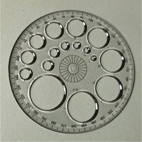 1pc measuring tool color measuring tool circle making template ruler transparent blue template