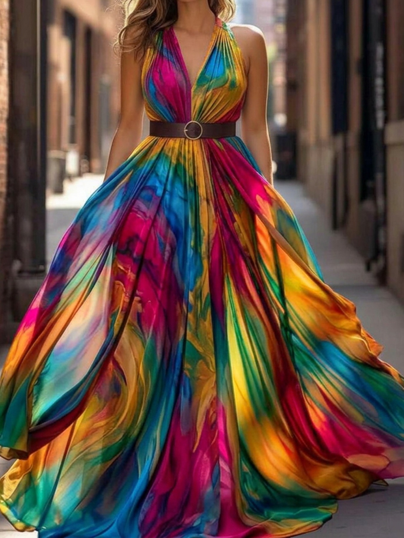 rainbow dress sold on Temu United States