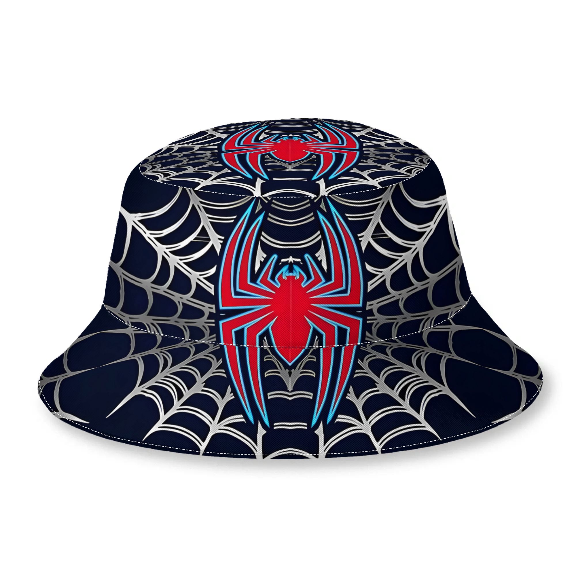 TEMU 2d Print Design Spider Pattern Print Bucket Hat Suitable For Beach Headwear For Men And Women