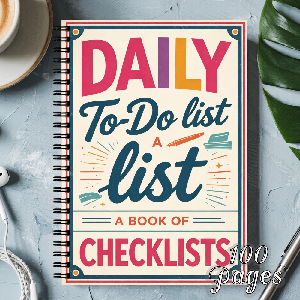 TEMU 1pc Aesthetic Daily To Do List Notebook, Undated To Do List Planner For Work School Office, Cute Checklist Productivity Organizer Office
