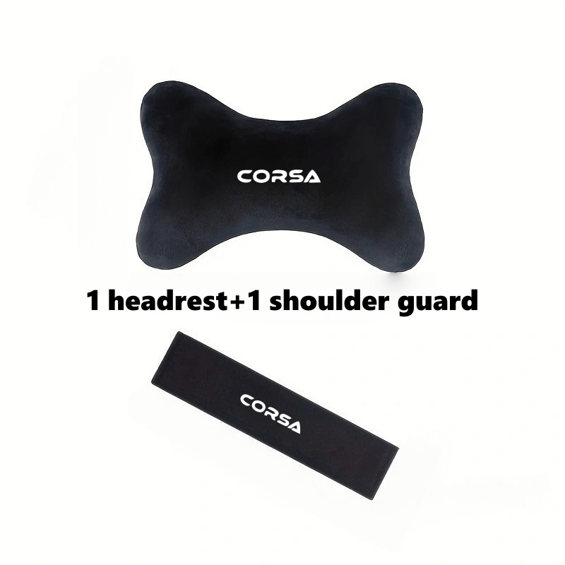 TEMU Car Seat Neck Pillow+ 26cm Seatbelt Shoulder Pad, Made Of Soft Plush Material, Protects The Cervical Spine, Is Comfortable And Breathable, And