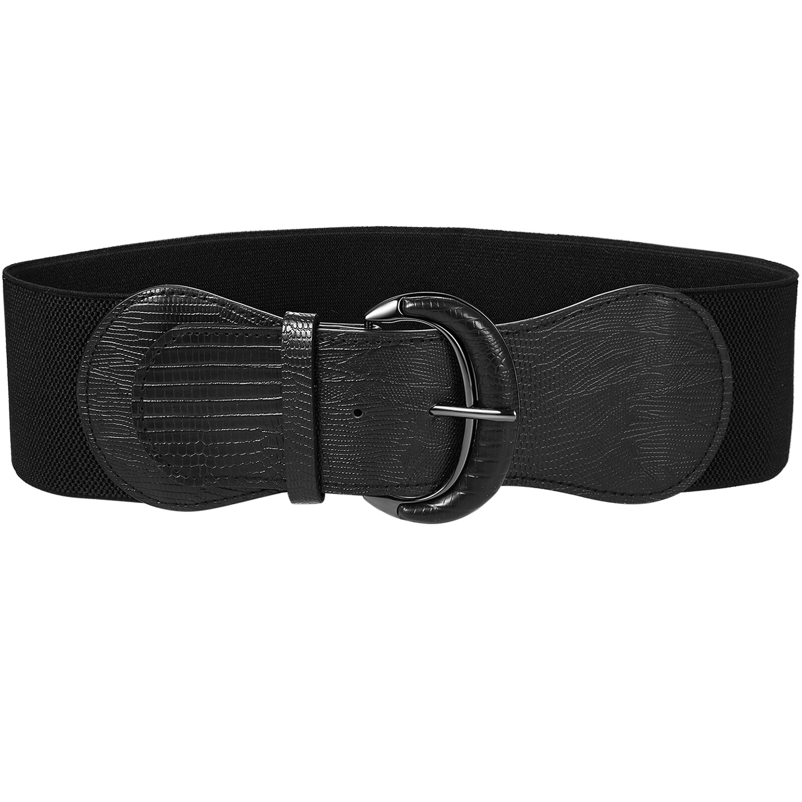 Image of Women's Fashion Wide Elastic Waist Belt - Stretch Cinch For Dresses, Skirts & Office Wear