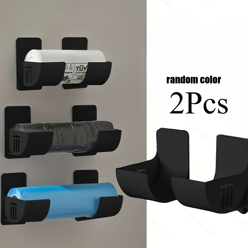 TEMU Lot de 2 supports pour sacs poubelle perçage, organisateur de cuisine multifonctionnel, convient pour film étirable, film alimentaire, , sacs