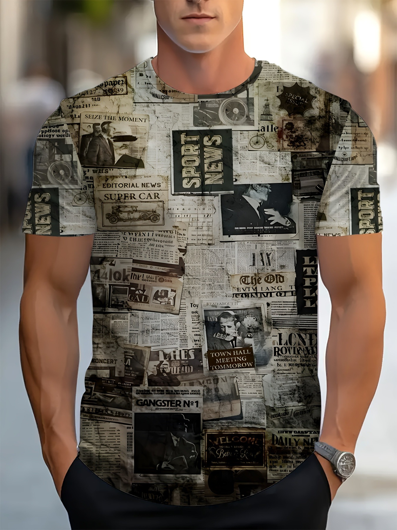newspaper shirt sold on Temu United States