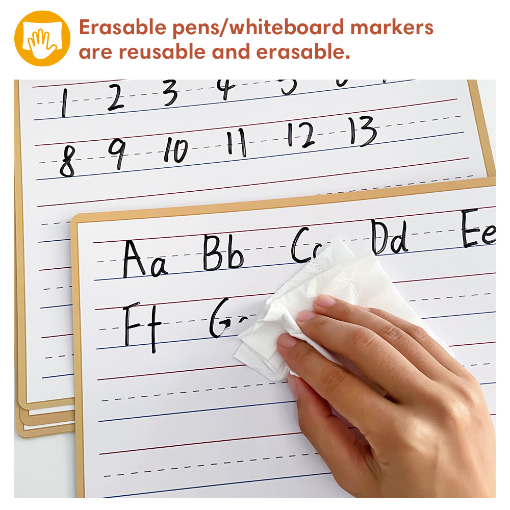 10 Pack Double-Sided Whiteboard Dry Erase Boards for Kids