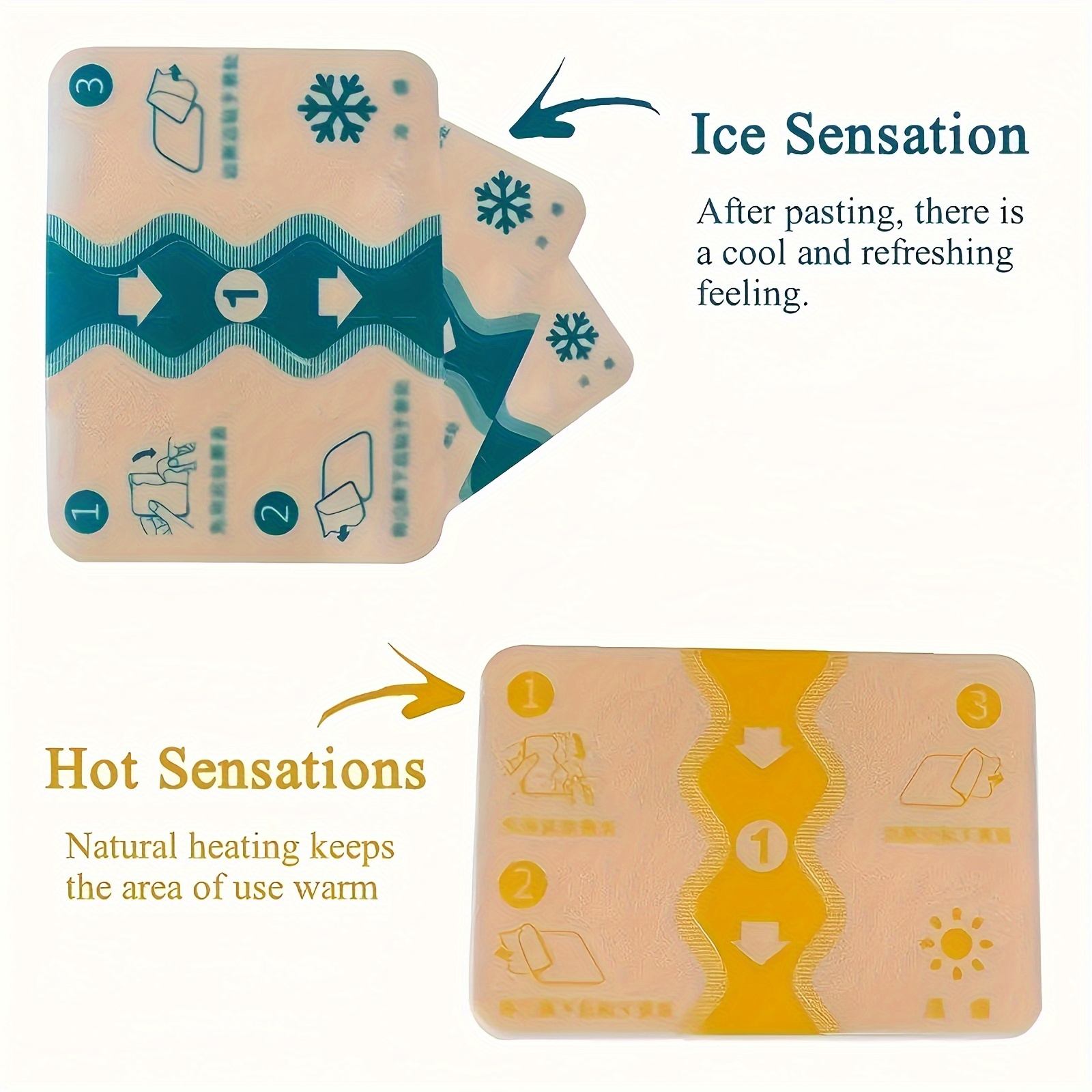 24 magic cold hot compress patches joint hot and cold compress and cervical   patches suitable for shoulders back knees and waist suitable for home and outdoor use suitable for holiday gifts Product details 1