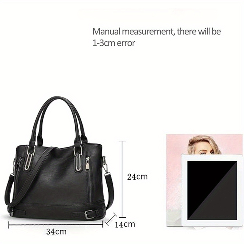Image of Women Handbags, Fashion Shoulder Bag, Ladies Crossbody Bag, With Adjustable Long Shoulder Strap, Soft Purses, Large Tote Bag, For Work Shopping Dating Travel