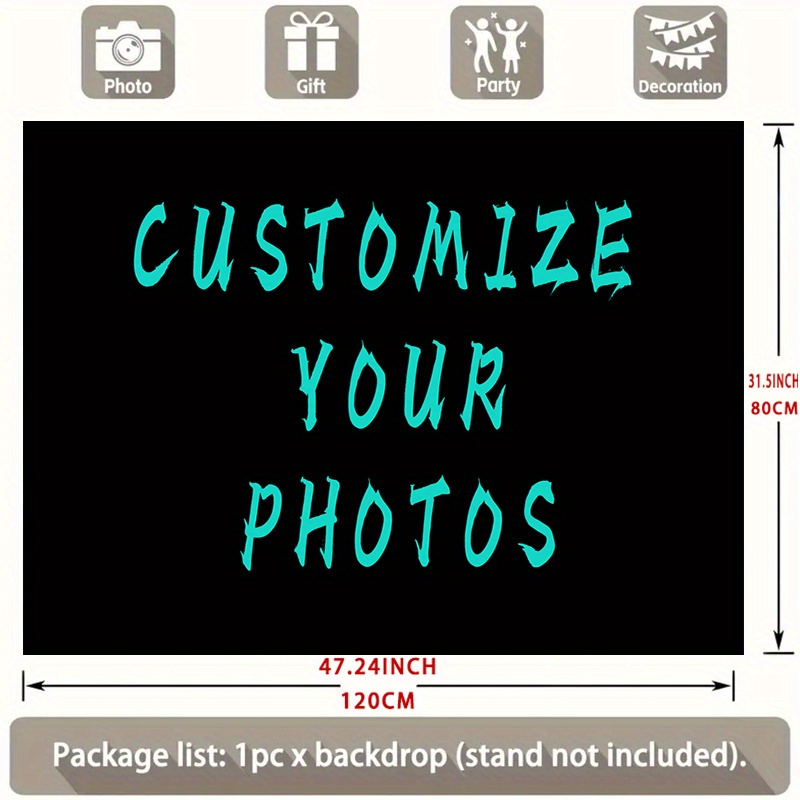 Customizable Photo Backdrop Banner - Vertical Stand