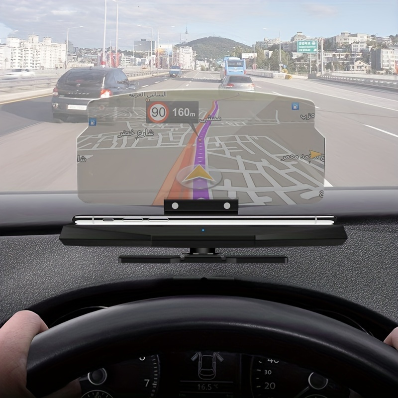 

Affichage HUD pour Voiture avec Support de Téléphone - Projecteur GPS, Convient aux Écrans de 6.5", Matériau ABS , Écran d'Affichage pour Voiture
