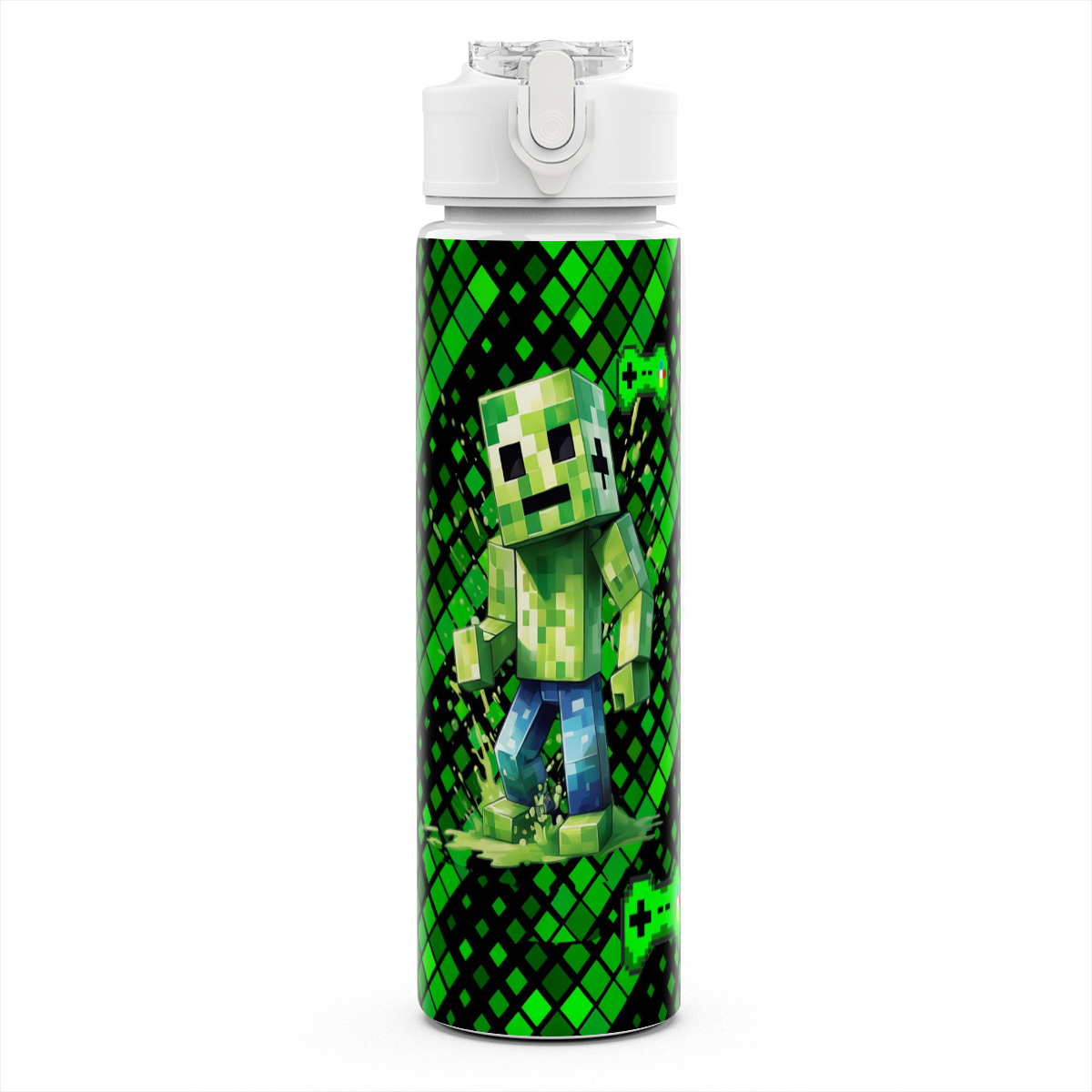 TEMU 1pc Bouteille d'eau à paille durable et légère à de 750 ml, impression mignonne, tasse de course de voyage réutilisable étanche - Cadeau idéal