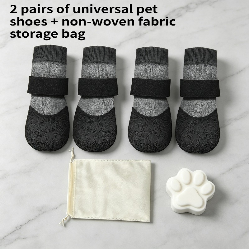TEMU Pet Shoe Covers Suitable For Small/medium Dogs With Fasteners, Lightweight Breathable Shoe Protectors For Paws, Non-woven Storage Bag For Home &
