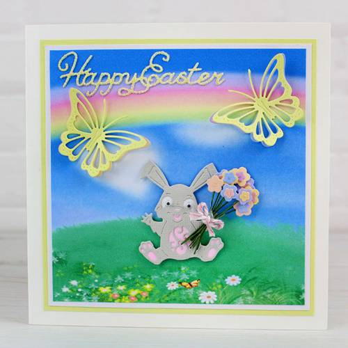 immagine dell'articolo fustella 1 pz uovo e coniglietto della resurrezione - compatibile con macchine fustellatrici, bordi di taglio di precisione per fai da te scrapbooking, decorazioni uova di , biglietti di , , regali di compleanno - adatta per , hobbisti, di