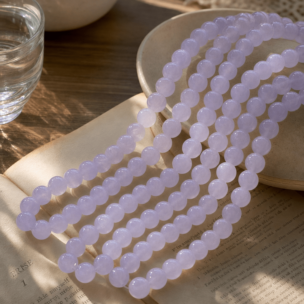 TEMU Perles en de quartz lavande naturel - Perles sphériques rondes avec base incurvée adaptées à la fabrication de bijoux, bracelets DIY, bracelets