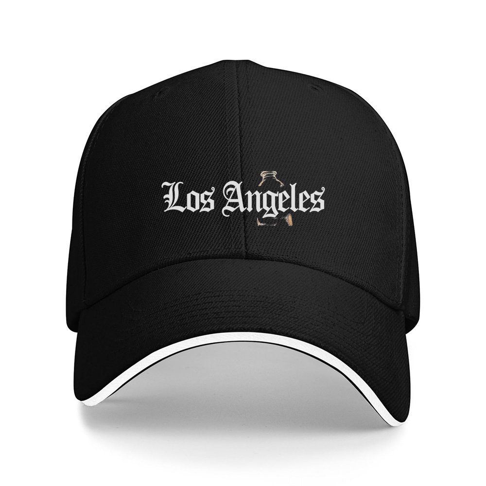 E-shop 1 Stück "Gothic-Style Los Angeles Grafik mit Wasserflaschen-Overlay", bedruckte Baseballkappe, Trucker Cap, Unisex, geeignet für alle