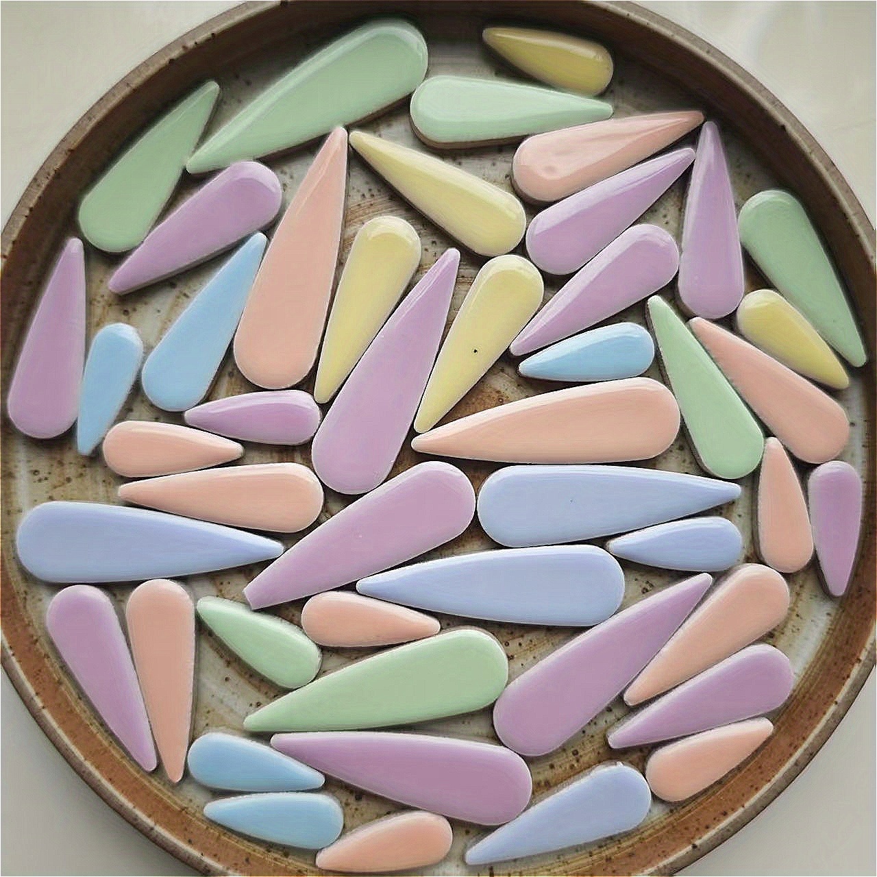 Image of 50g Irregular Mosaic Tiles - Pastel Diy Craft Stones For Wall Art, Home Decor, Mosaic Making & (no Adhesive Included)