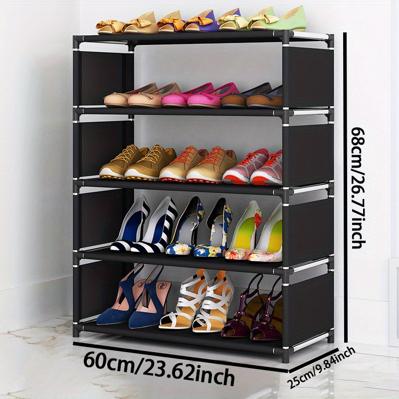 space saving 4 5 tier shoe rack dustproof entryway organizer for home and dorm easy assembly multi functional storage solution   shoe rack details 0