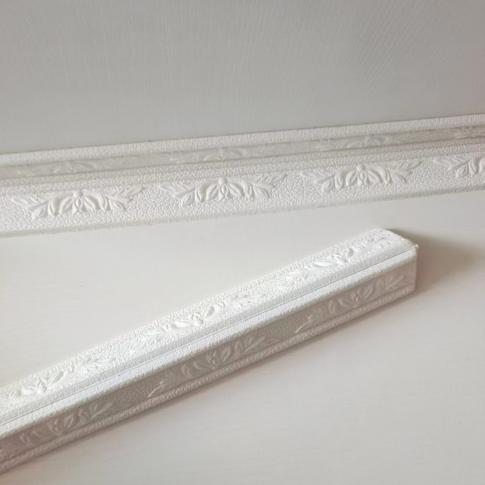 1pc Self-adhesive Floral Foam Molding Trim - Foldable, For Home Decor, Wall & Ceiling Decor Stickers For Contemporary Home Accent, Ideal For Sealing Around Corner