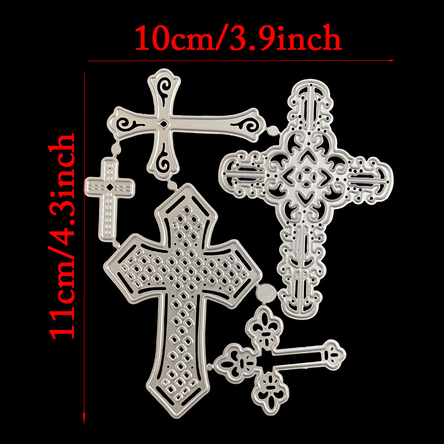 Image of Metal Cutting Dies - Craft Stencils With Intricate Designs For Religious Cards, Memorial Keepsakes And Holiday Crafts (reusable Templates For Scrapbooking And Invitation Decor)