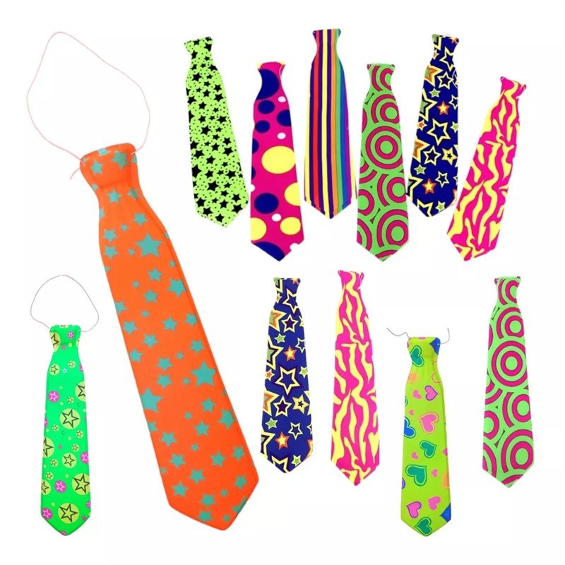 TEMU 6 piezas de accesorios para fotomatón de con estilos aleatorios, fluorescente, corbata para fotos, adicionales para disfraces de fiestas,
