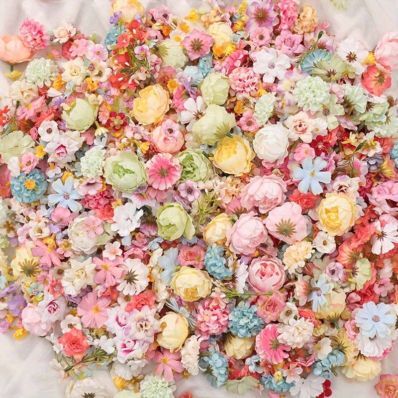 23 56pcs of multi colored mixed artificial flowers   for   valentines day christmas fathers day mothers day thanksgiving teachers   to school decorations and wedding scene arrangements random colors