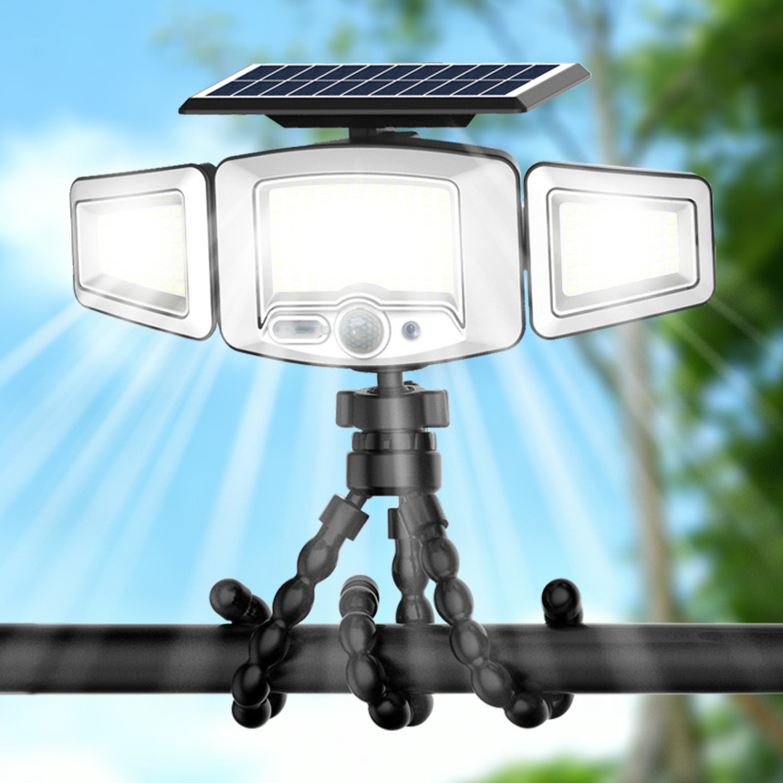 TEMU Luce da esterno a IP65 a energia solare a morsetto/avvolgibile con di , ricarica , regolazione 'intensit� a tre livelli e di luce; fornisce una