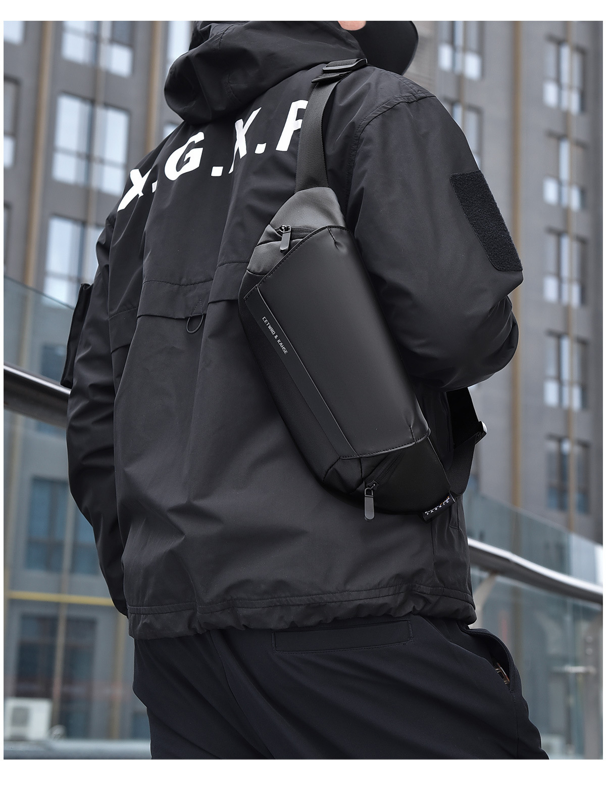 Men's Nylon Crossbody Chest Bag Cycling