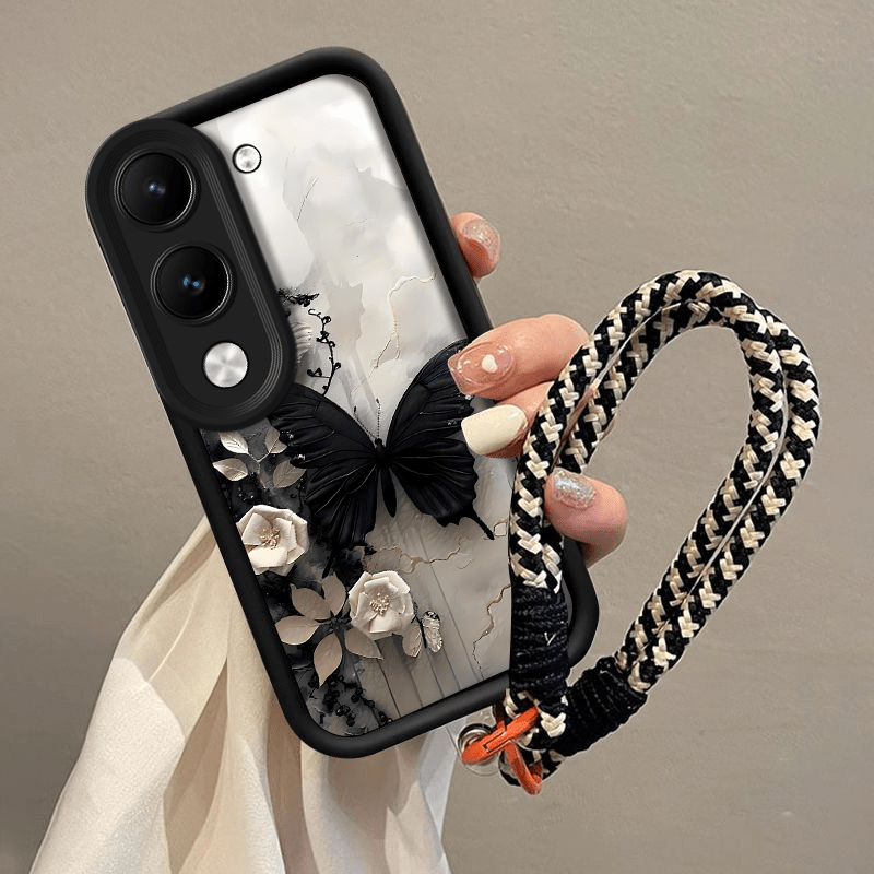 Beautiful scenery phone cases for Vivo Y04 lanyard phone case for men and  High-quality TPU cute Soft rubber anti-fall protective case phone 