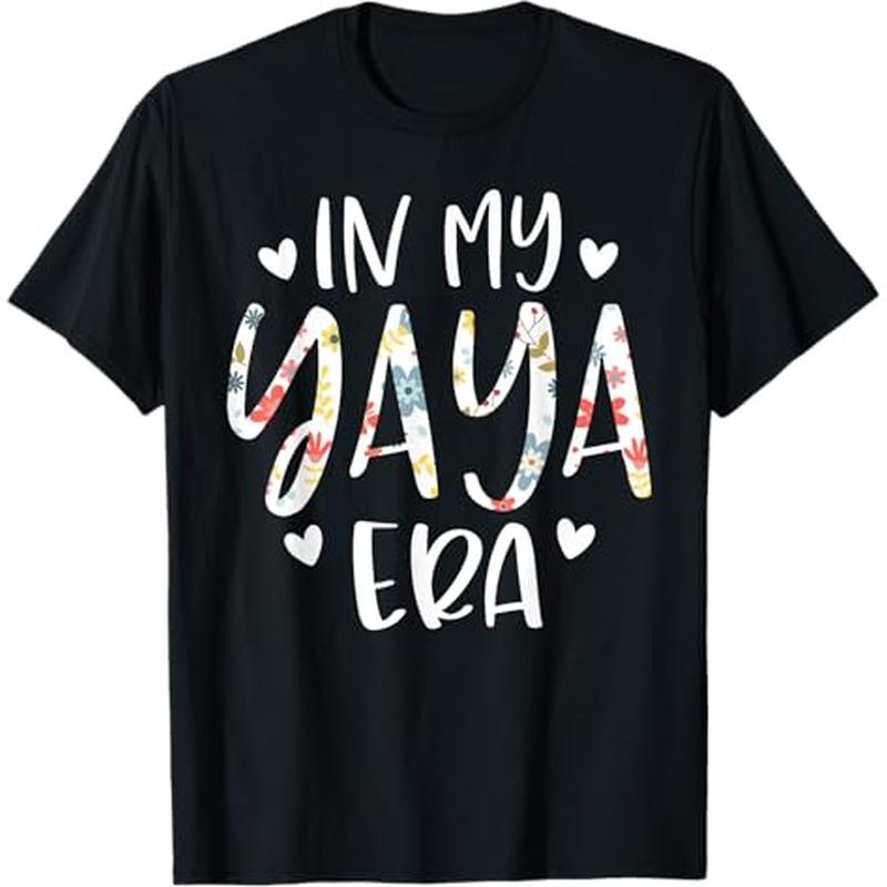 

In My Era Flower Letter Floral Cute Gifts For T-shirt, 100% Cotton, Gift For Men Women Dad Mom Friends, S-xxxl, Black