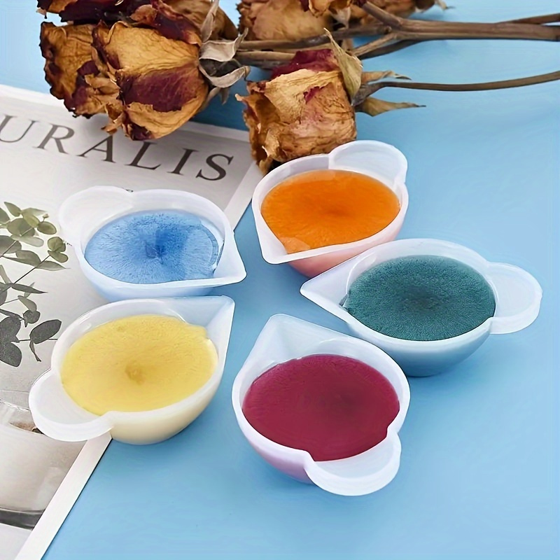 TEMU Moldes de Resina de Silicona, Juego de 5 Piezas, Tazas de de Resina Epoxi de Forma Irregular, Ideales para Manualidades DIY y de Joyas,