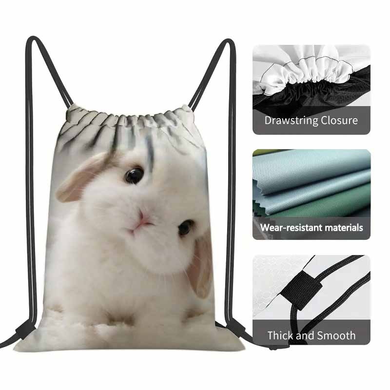 Bunny Plush Toy & Backpack, Soft Stuffed Rabbit Doll