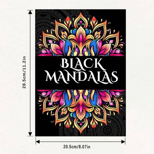 adult relaxation a coloring book for drawing mandala patterns on a black background to make your colors a coloring book that enhances focus and relaxes and body a coloring book at